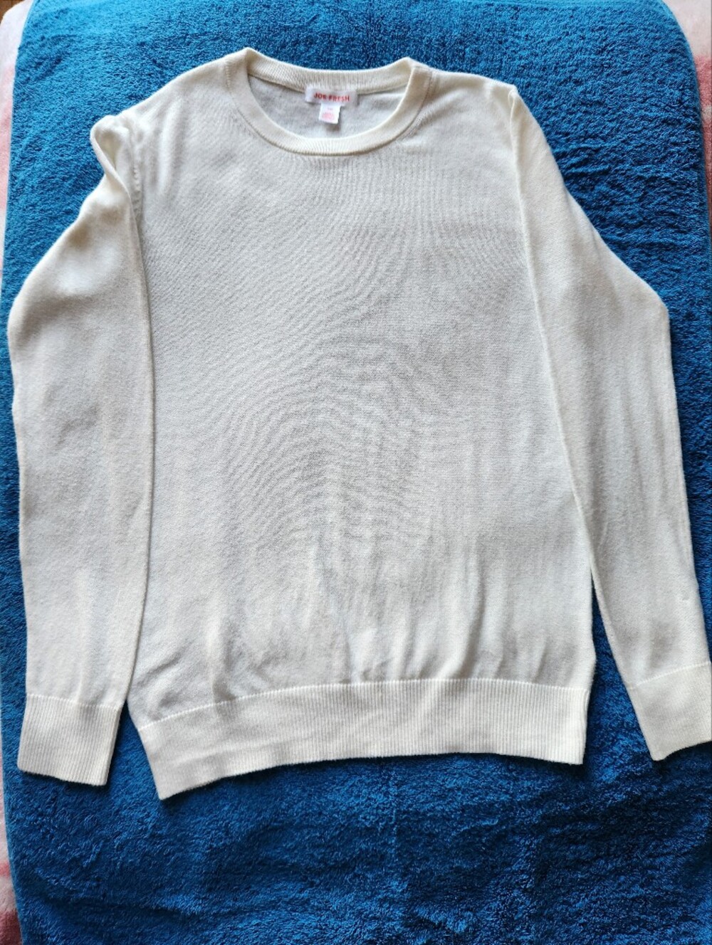 Soft Joe Fresh Light Cream Crewneck Sweater
